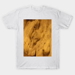 Gnomes or trolls on golden yellow cave wall. T-Shirt